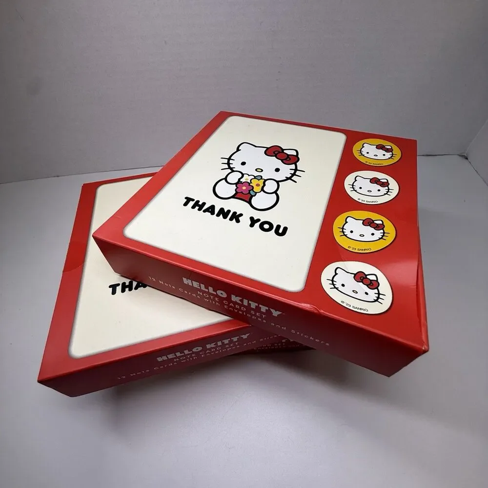 Hello Kitty 3 Pack Of 12 Bundle Note Card Set 36 Total Thank You Note Cards New